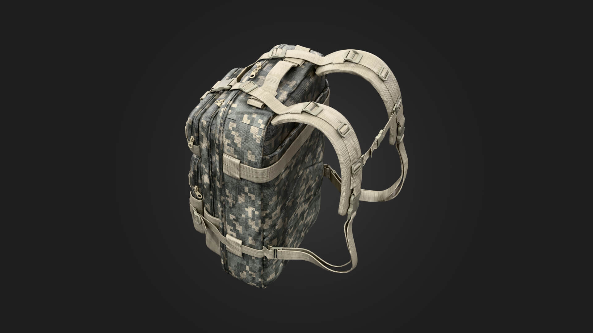 Military Backpack Military 3D Model Game Ready Prop 3D Model