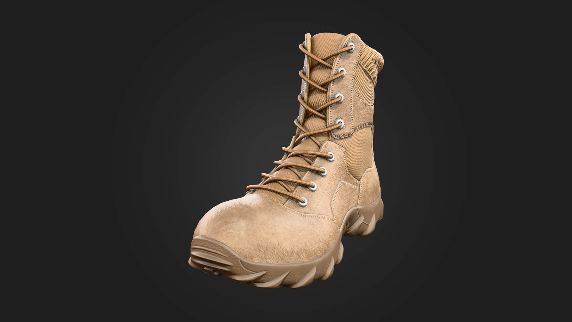 Military Boot Military 3D Model Game Ready Prop 3D Model