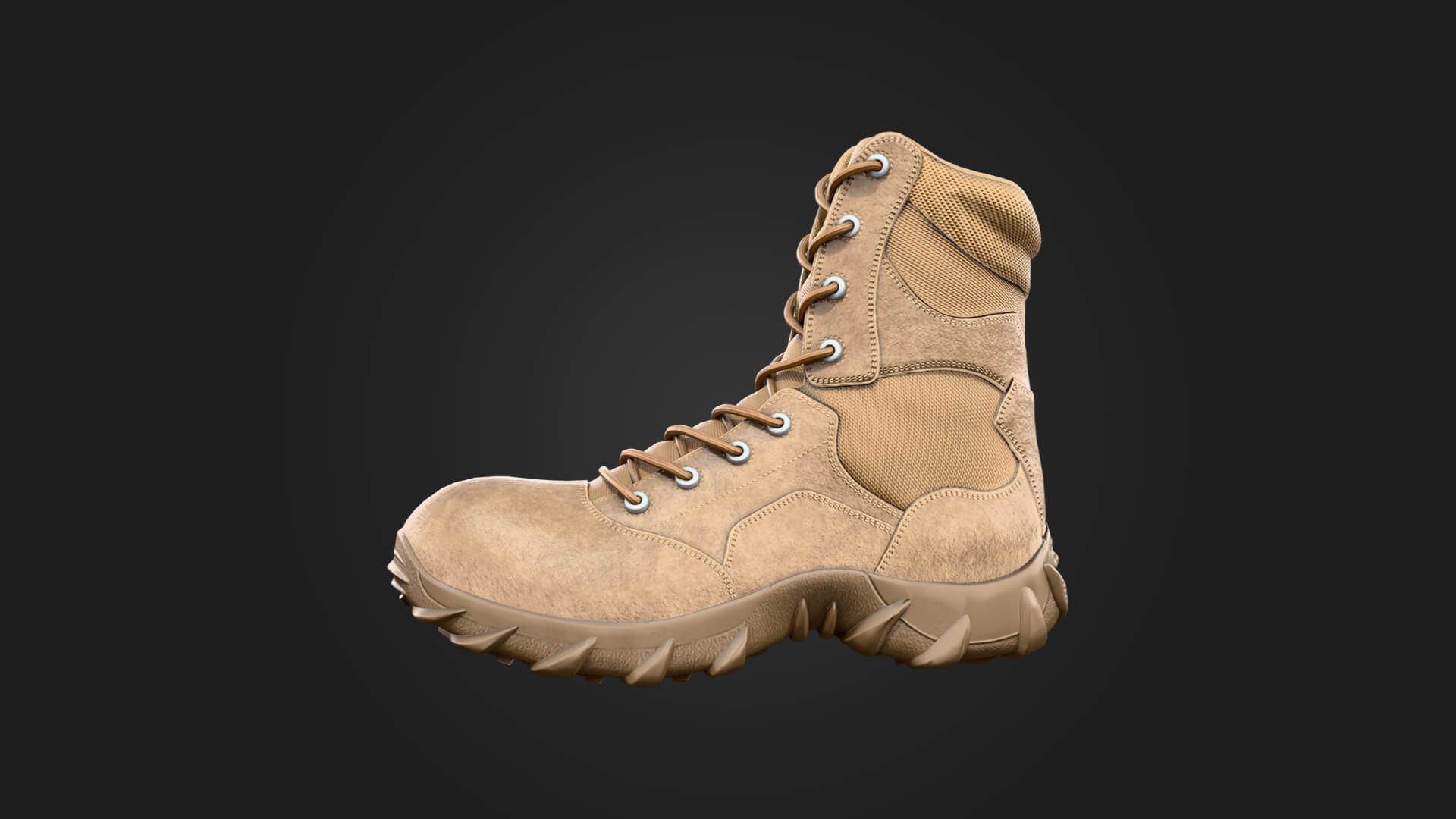 Military Boot Military 3D Model Game Ready Prop 3D Model