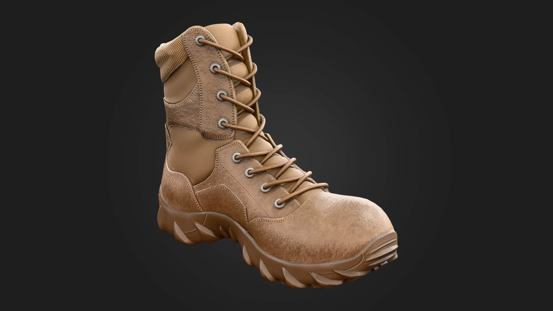 Military Boot Military 3D Model Game Ready Prop 3D Model