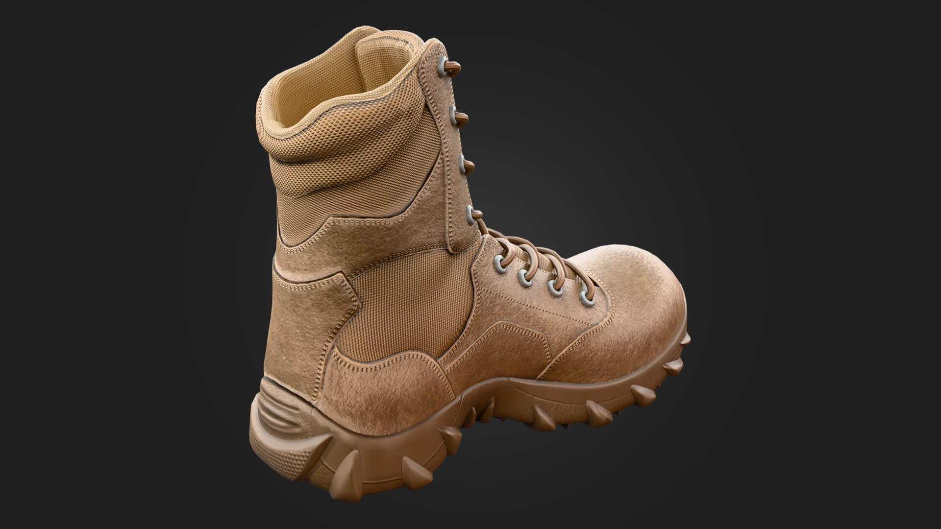 Military Boot Military 3D Model Game Ready Prop 3D Model