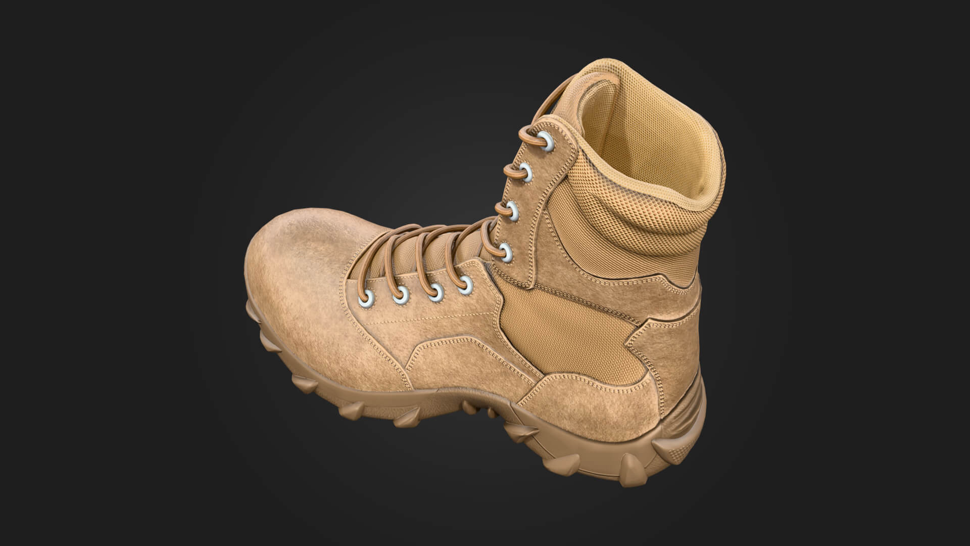 Military Boot Military 3D Model Game Ready Prop 3D Model