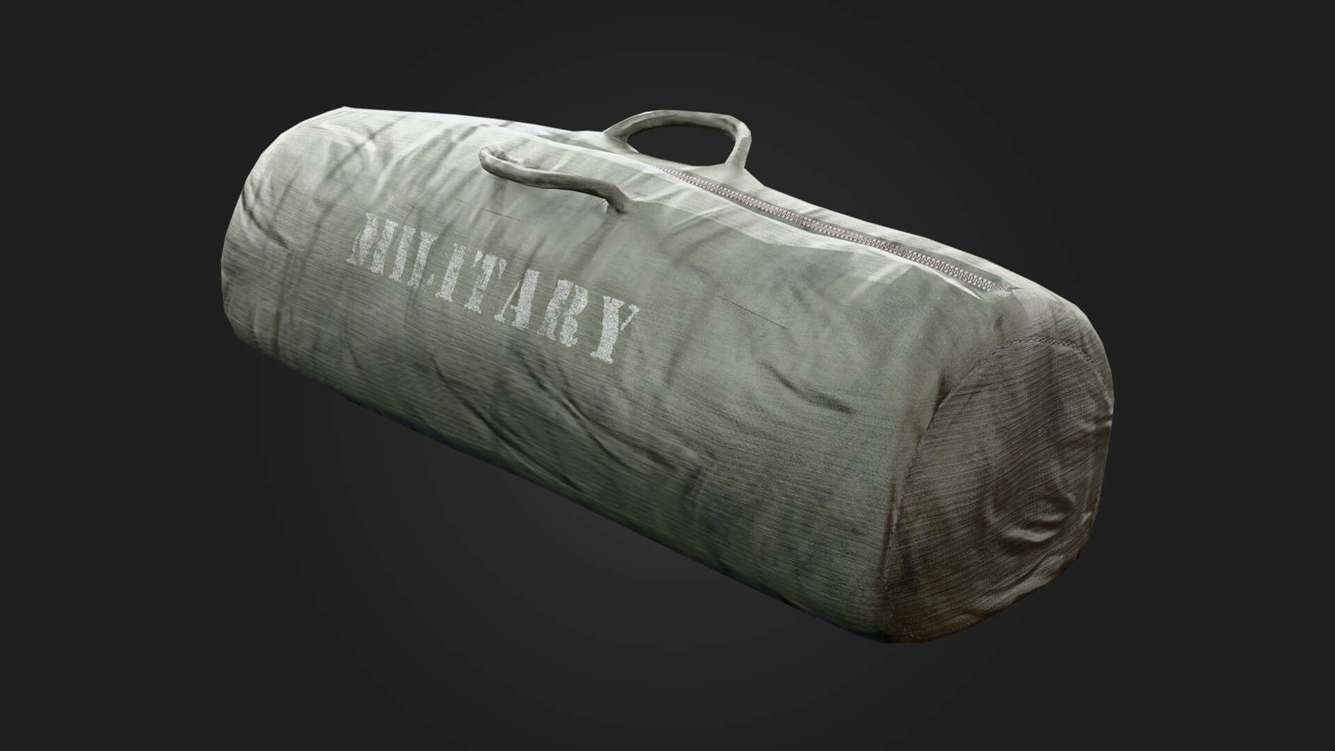 Military Duffel Bag Military 3D Model Game Ready Prop 3D Model