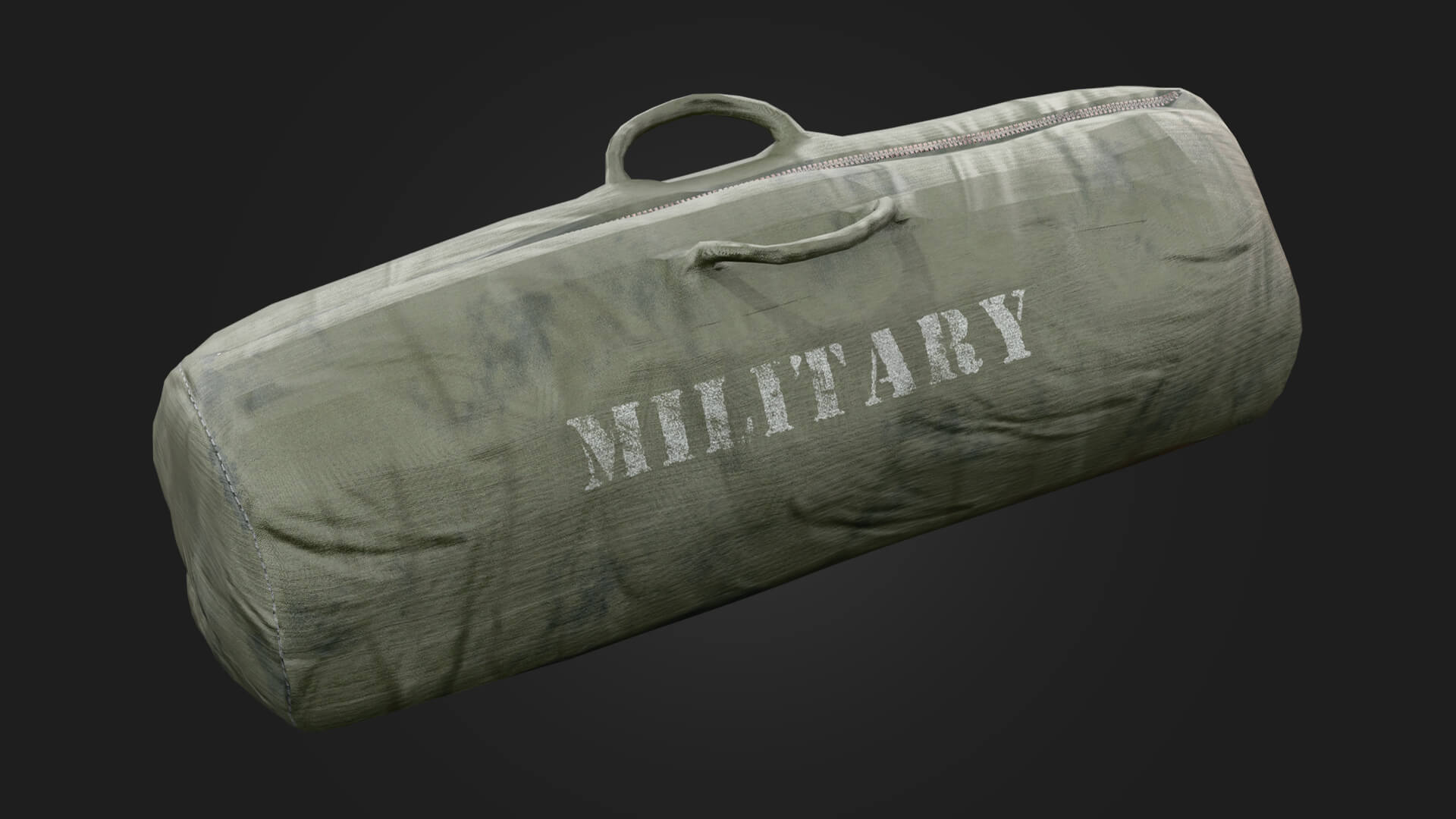Military Duffel Bag Military 3D Model Game Ready Prop 3D Model