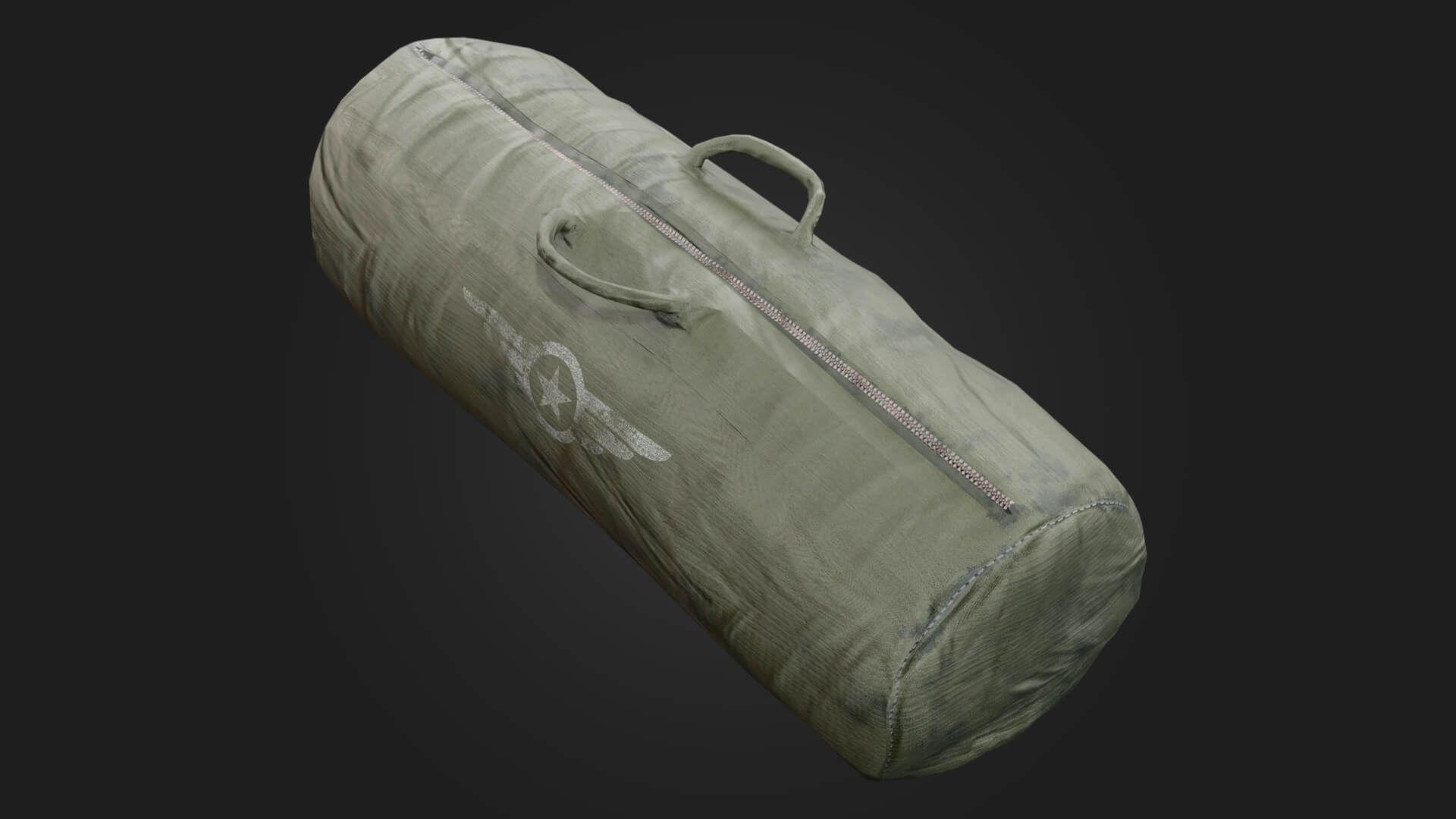 Military Duffel Bag Military 3D Model Game Ready Prop 3D Model
