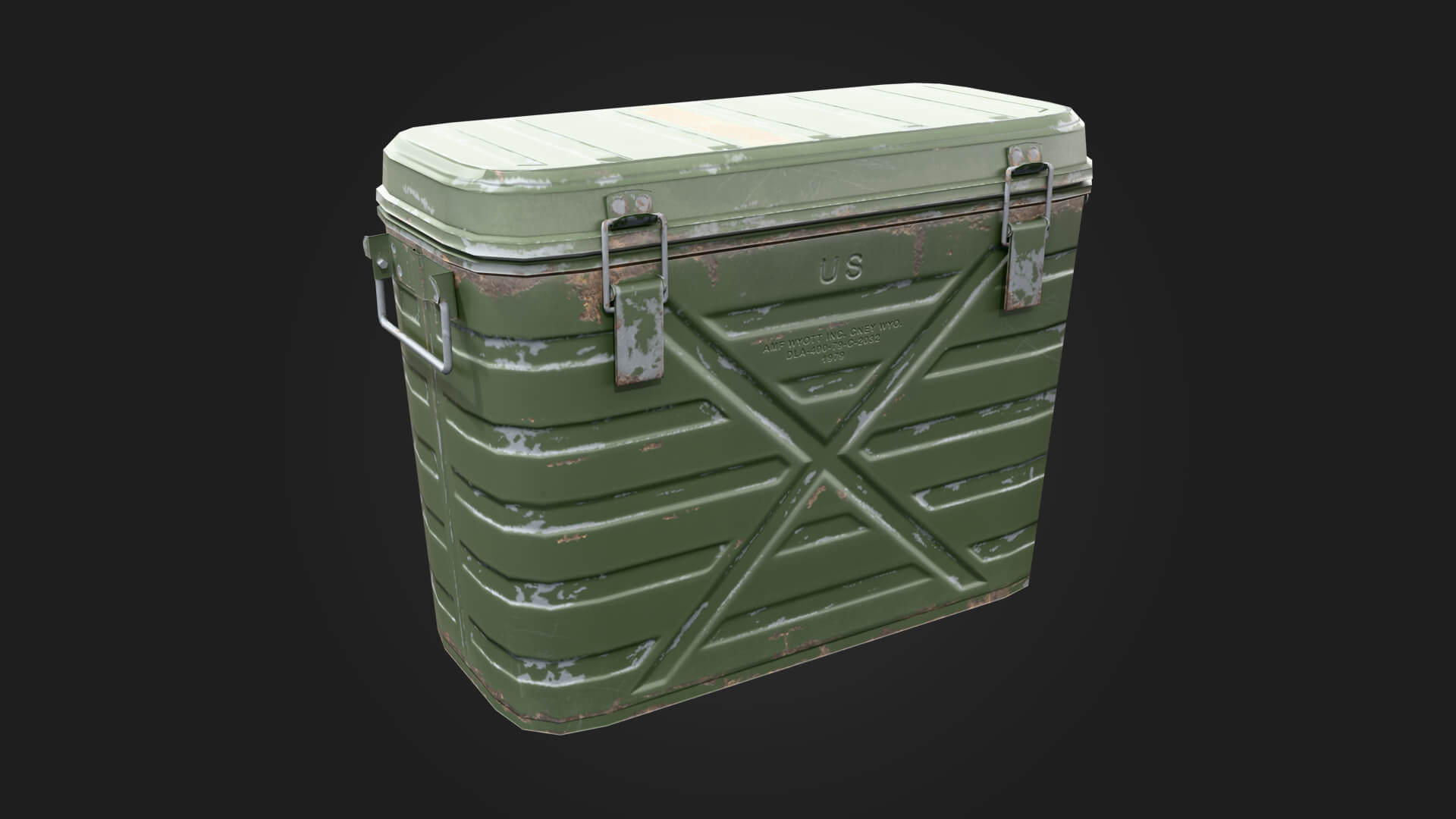 Military Crate Military 3D Model Game Ready Prop 3D Model