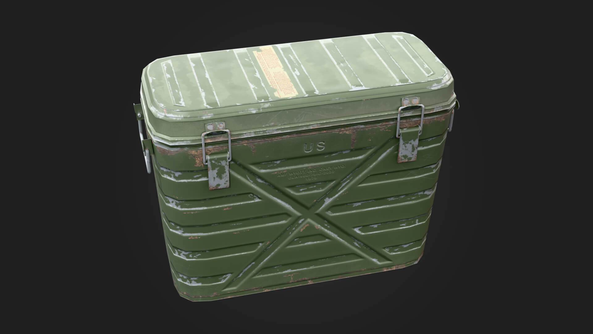 Military Crate Military 3D Model Game Ready Prop 3D Model