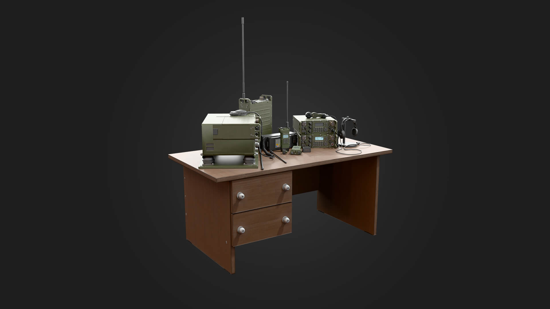 Military Radio Unit Military 3D Model Game Ready Prop 3D Model