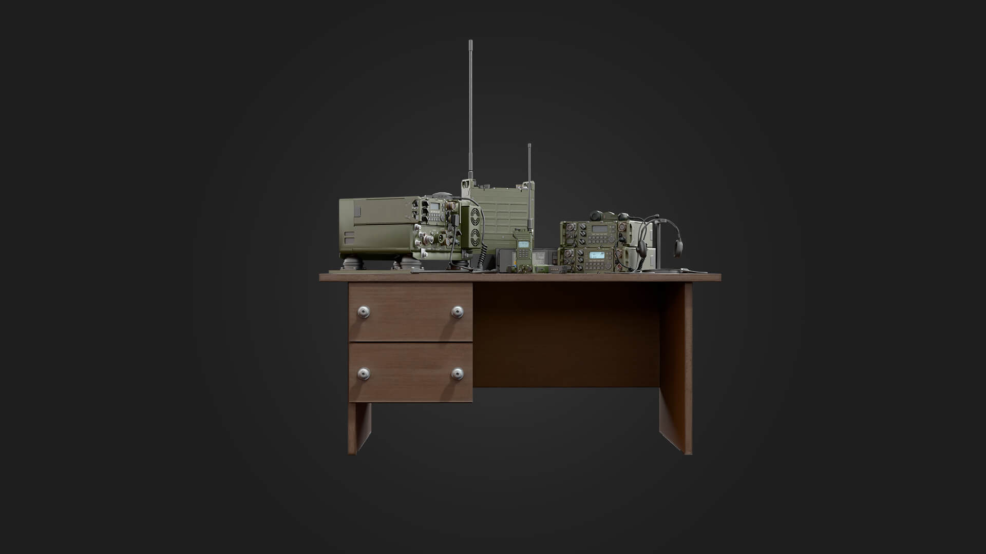Military Radio Unit Military 3D Model Game Ready Prop 3D Model