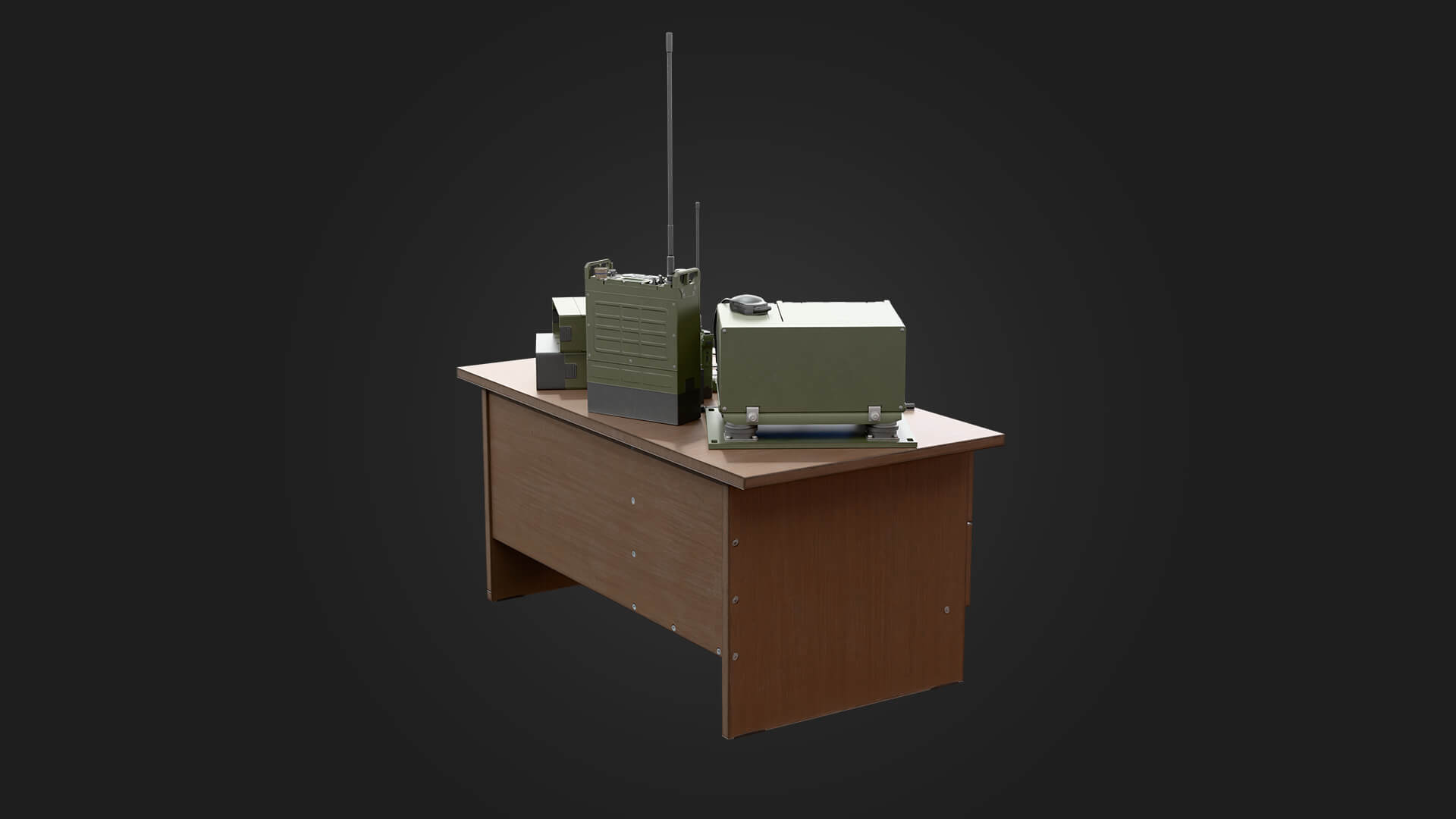 Military Radio Unit Military 3D Model Game Ready Prop 3D Model