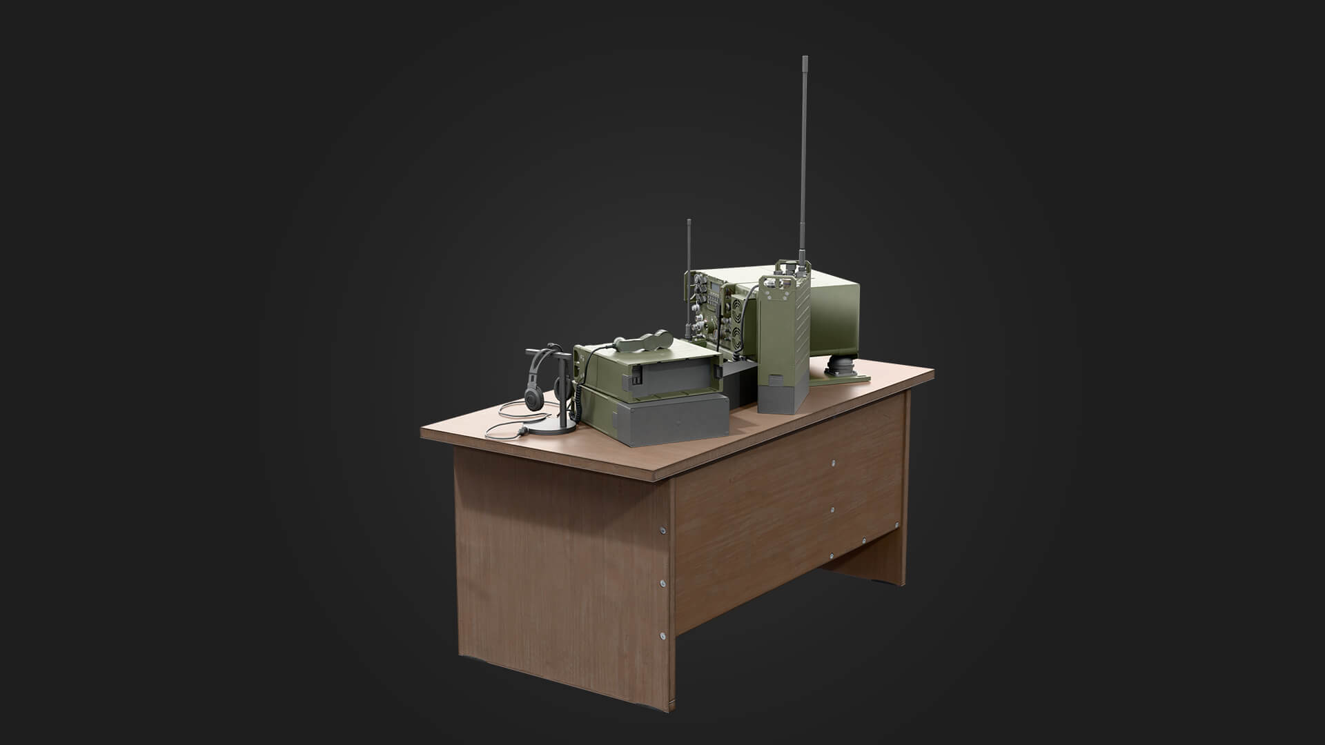 Military Radio Unit Military 3D Model Game Ready Prop 3D Model