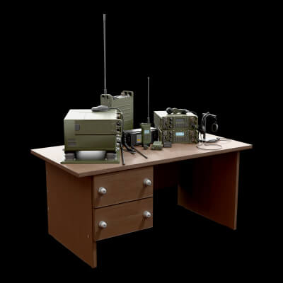 Military Radio Unit Military 3D Model Game Ready Prop