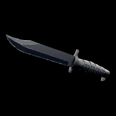 Military Tactical Combat Knife 3D Model Game Asset