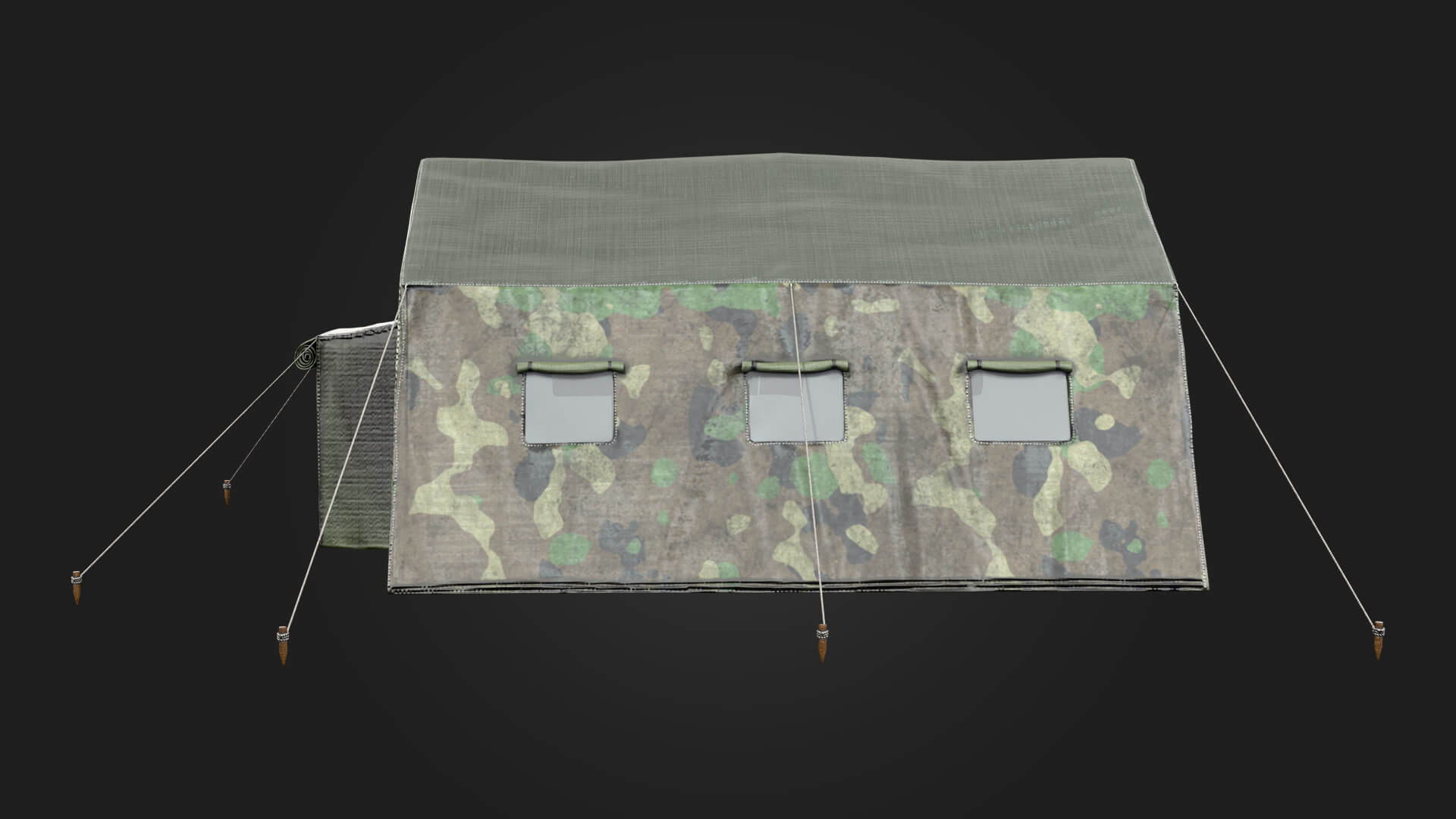 Military Tent Military 3D Model Game Ready Prop 3D Model