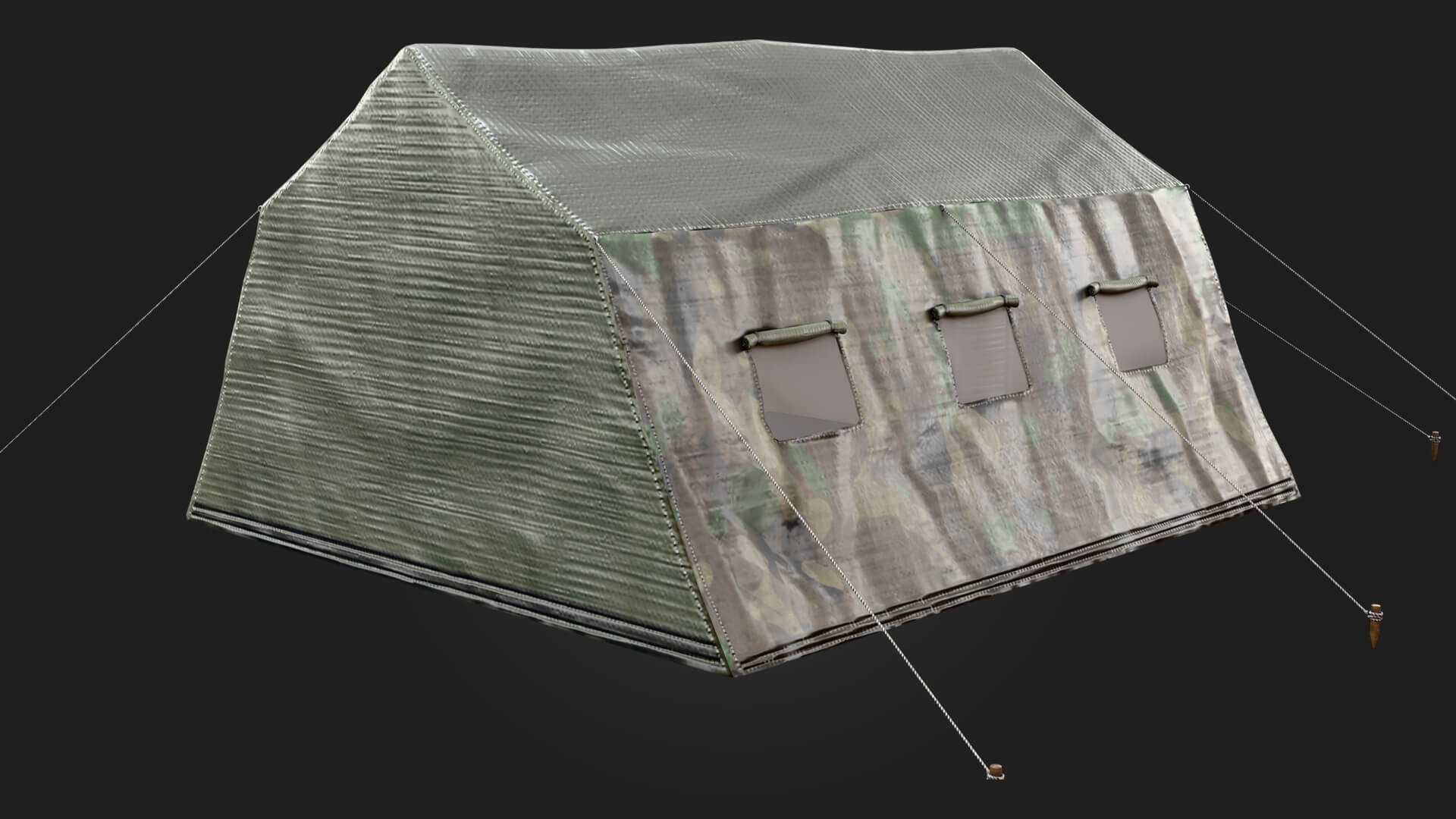 Military Tent Military 3D Model Game Ready Prop 3D Model