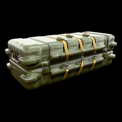 Military Weapons Container Military 3D Model Game Ready Prop