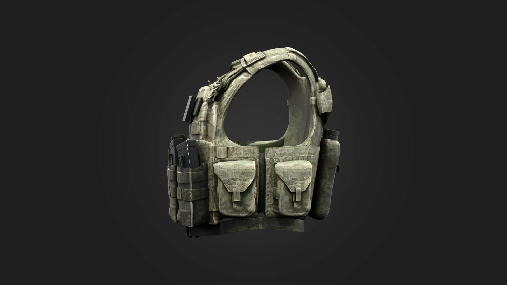 Modern Tactical Vest 3D Model Game Ready Prop 3D Model