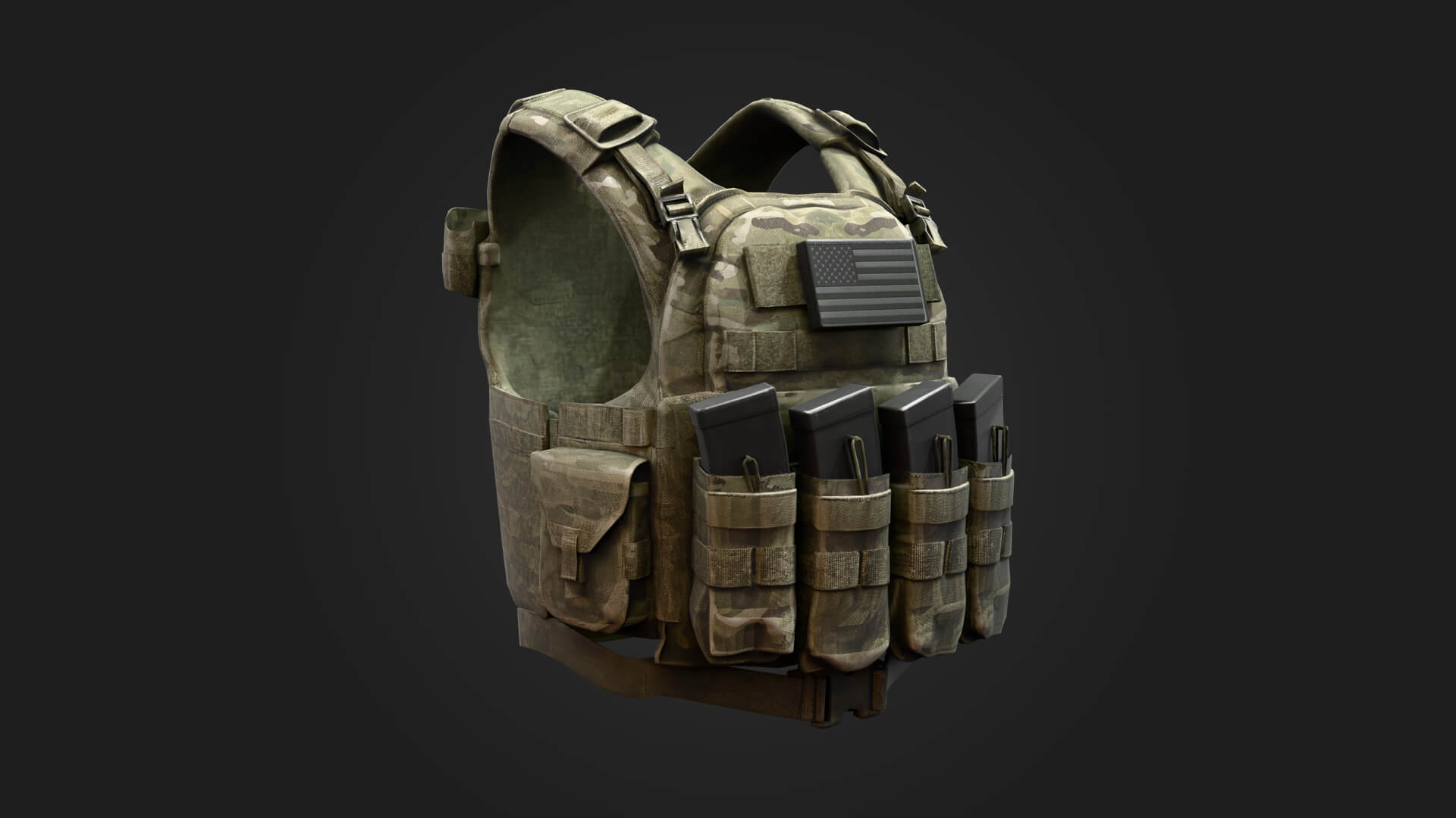 Modern Tactical Vest 3D Model Game Ready Prop 3D Model