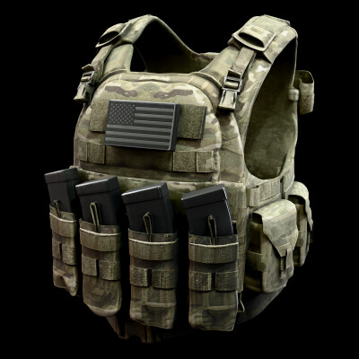 Modern Tactical Vest 3D Model Game Ready Prop