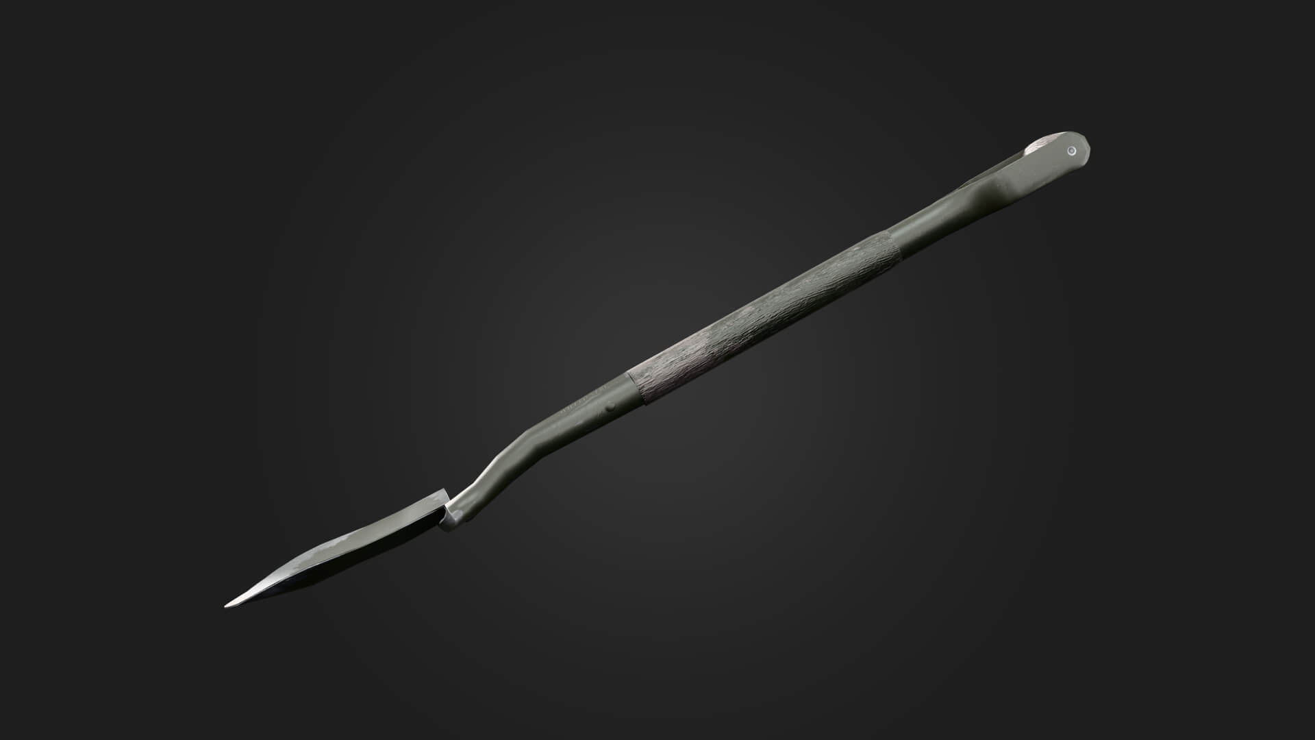 Old Military Shovel Military 3D Model Game Ready Prop 3D Model
