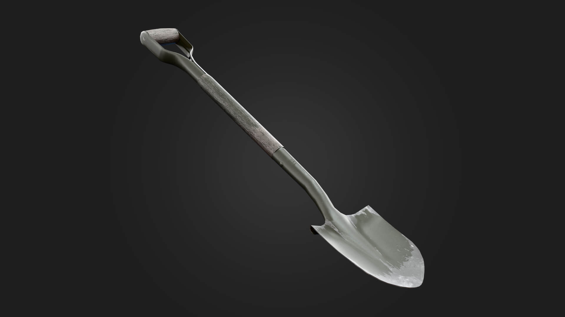 Old Military Shovel Military 3D Model Game Ready Prop 3D Model