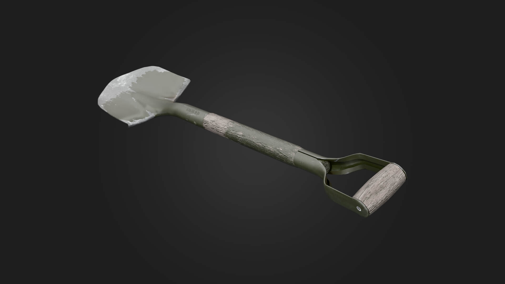 Old Military Shovel Military 3D Model Game Ready Prop 3D Model