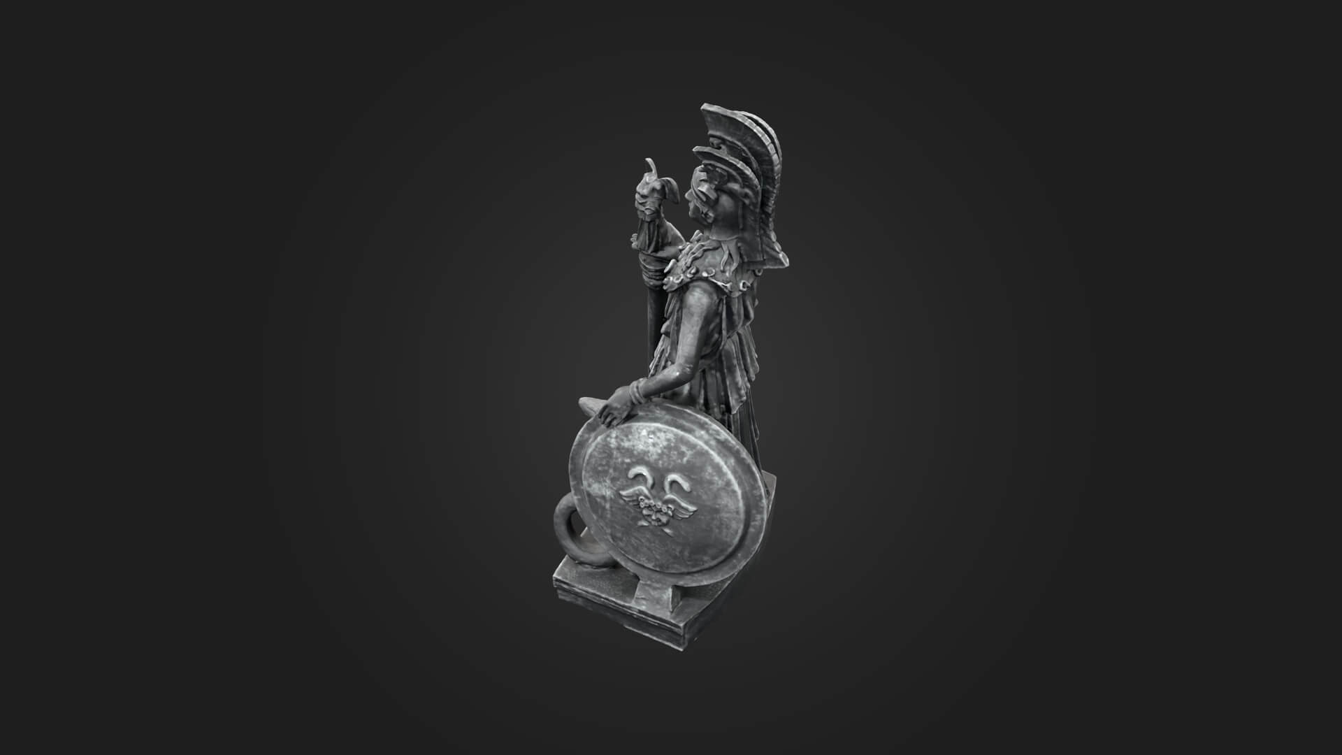 Statue of Athena 3D Model - Sculpture Monument & Game As 3D Model