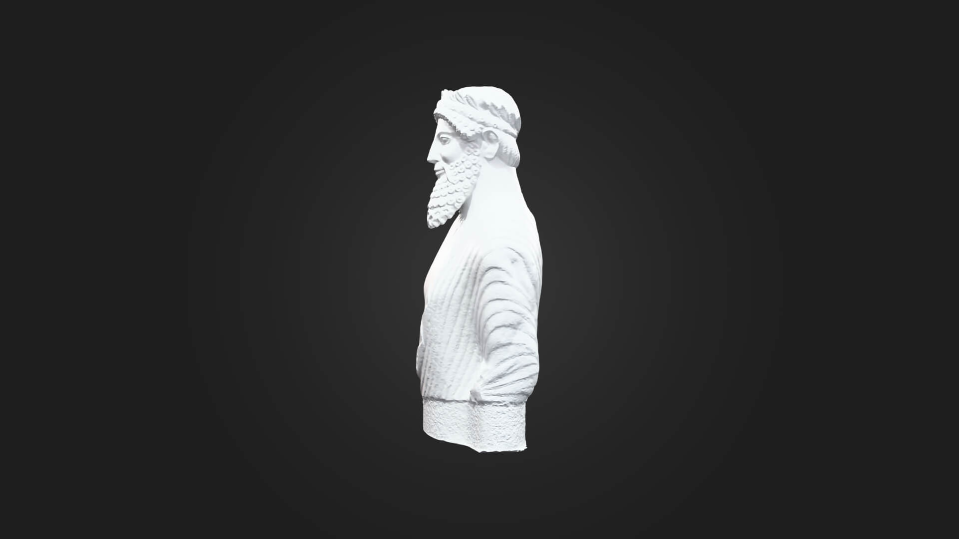 Statue of Priest 3D Model - Sculpture Monument & Game A 3D Model