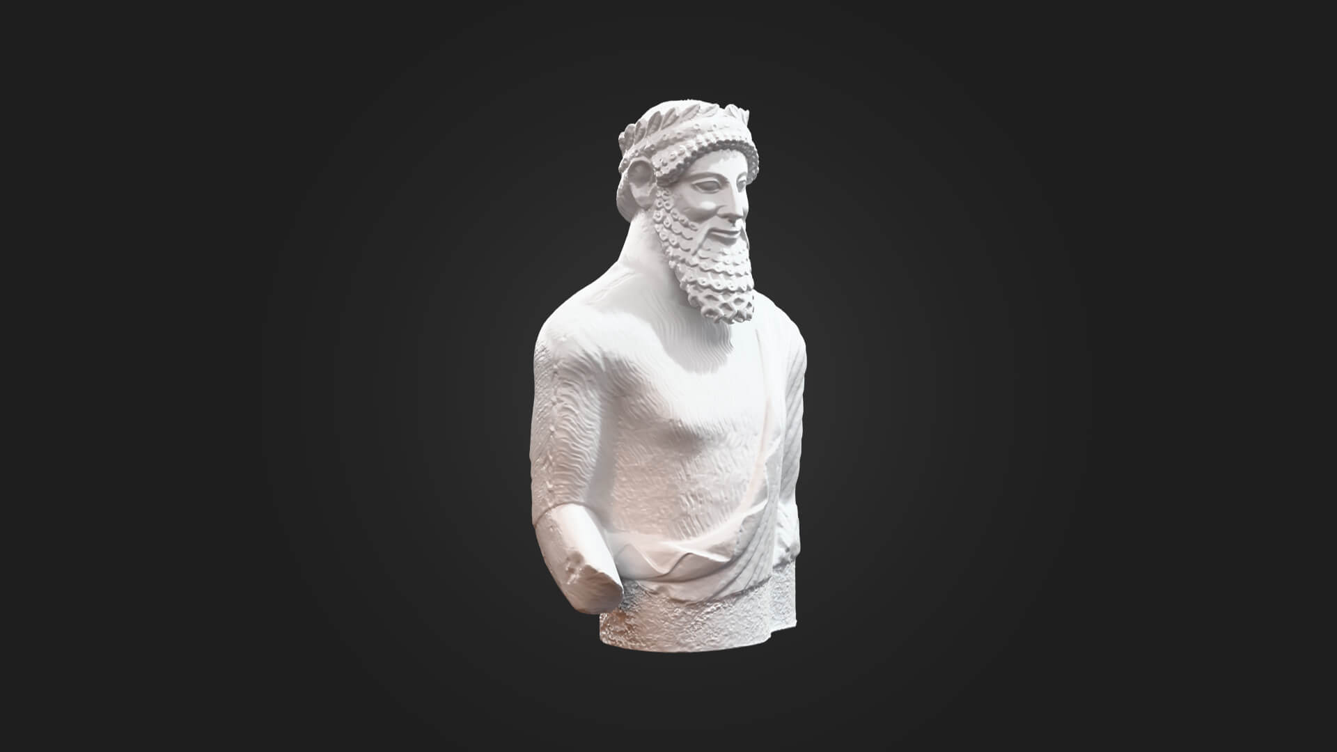 Statue of Priest 3D Model - Sculpture Monument & Game A 3D Model