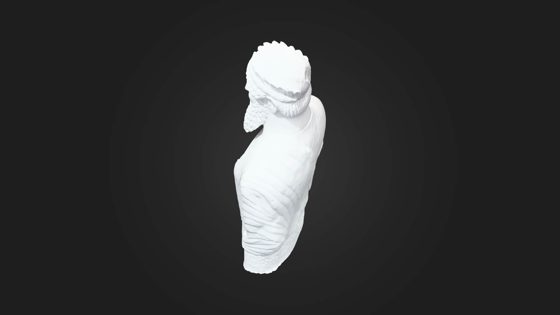 Statue of Priest 3D Model - Sculpture Monument &amp Game A 3D Model