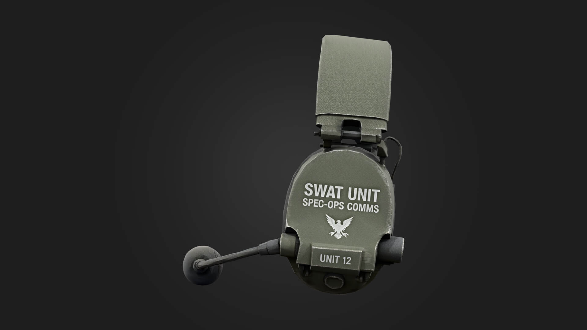Tactical Headset 3D Model Game Ready Prop 3D Model