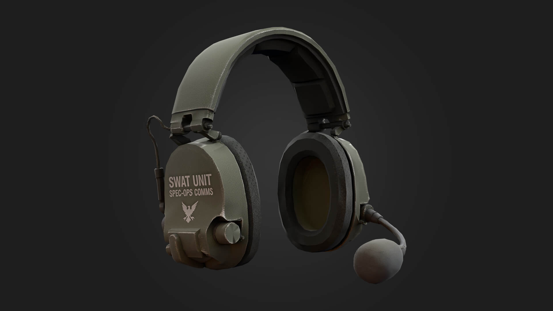 Tactical Headset 3D Model Game Ready Prop 3D Model