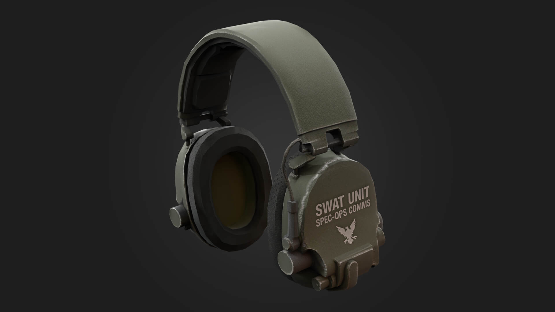 Tactical Headset 3D Model Game Ready Prop 3D Model