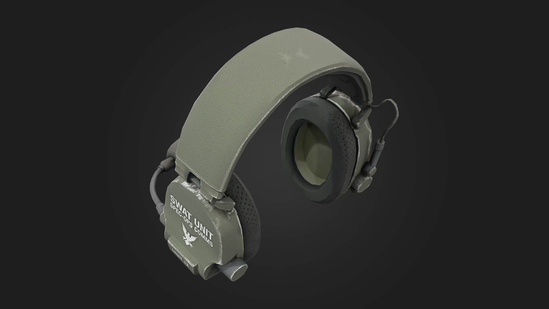 Tactical Headset 3D Model Game Ready Prop 3D Model