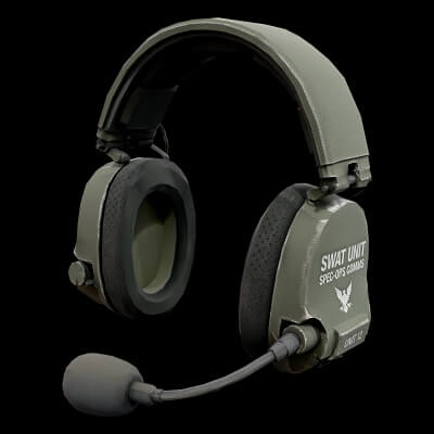 Tactical Headset 3D Model Game Ready Prop