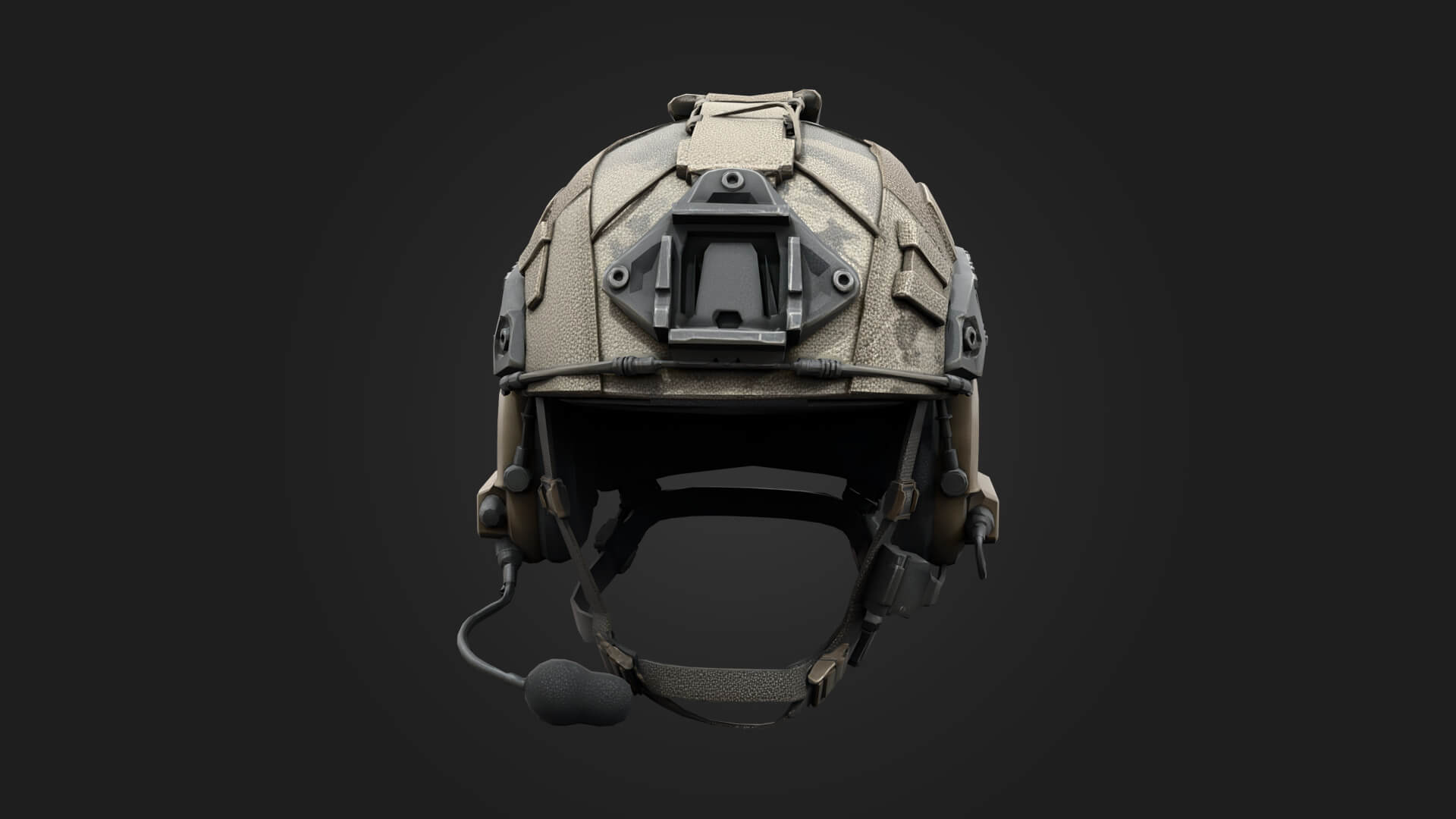 Tactical Helmet with Headset 3D Model Game Ready Prop 3D Model