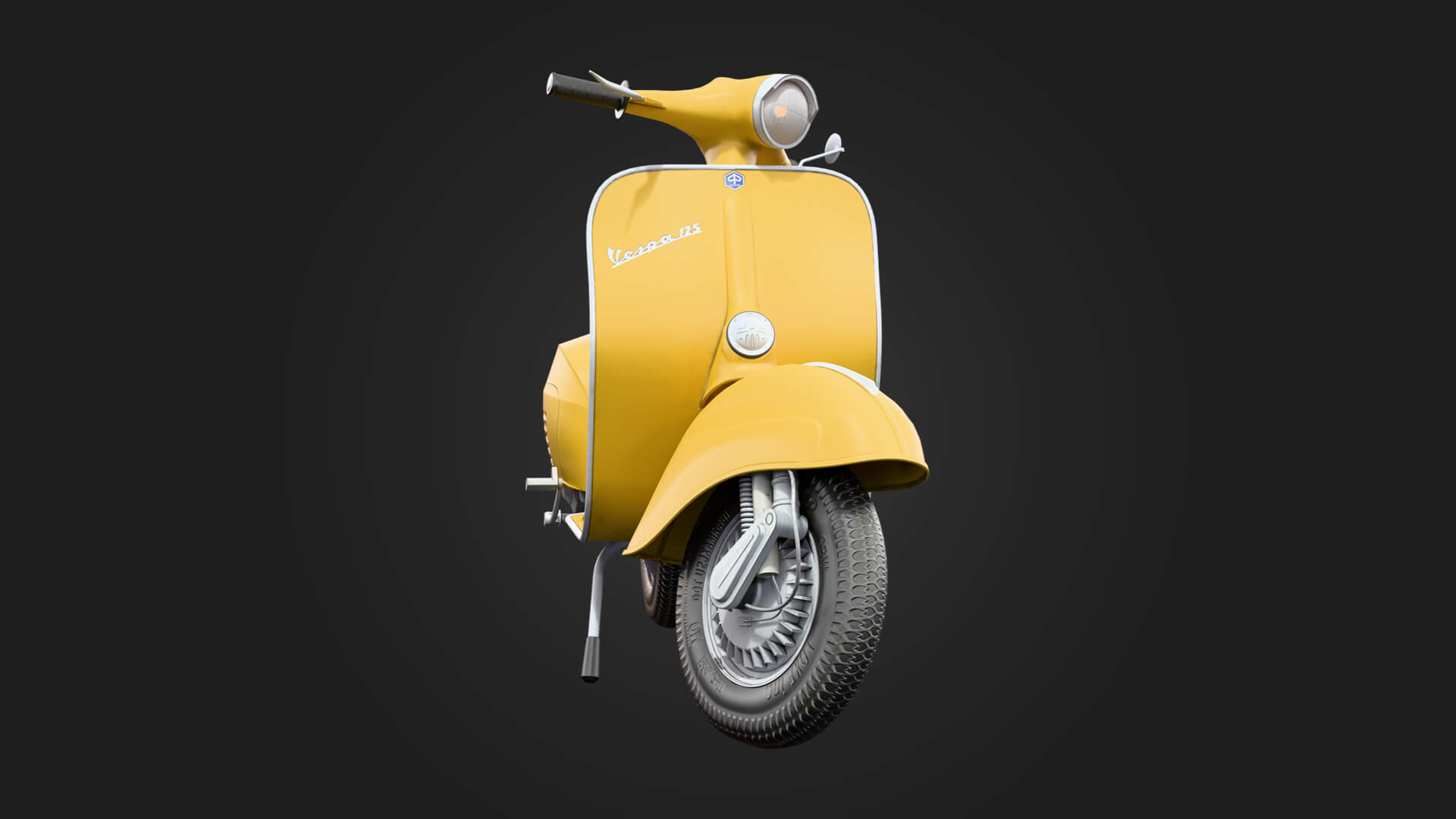Vespa Classic Scooter Motorcycle 3D Model 3D Model
