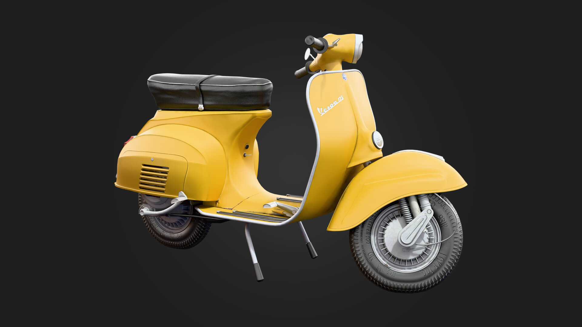 Vespa Classic Scooter Motorcycle 3D Model 3D Model
