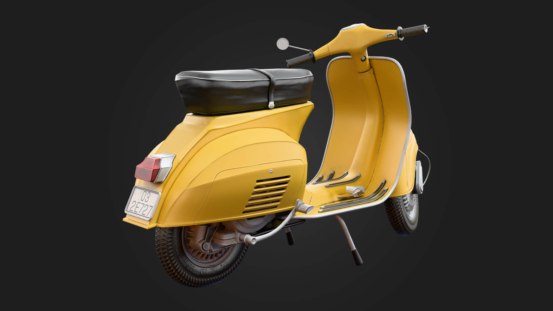 Vespa Classic Scooter Motorcycle 3D Model 3D Model