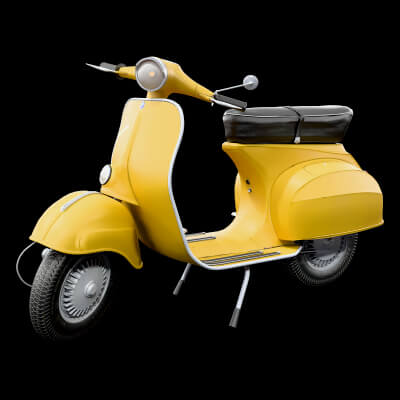 Vespa Classic Scooter Motorcycle 3D Model