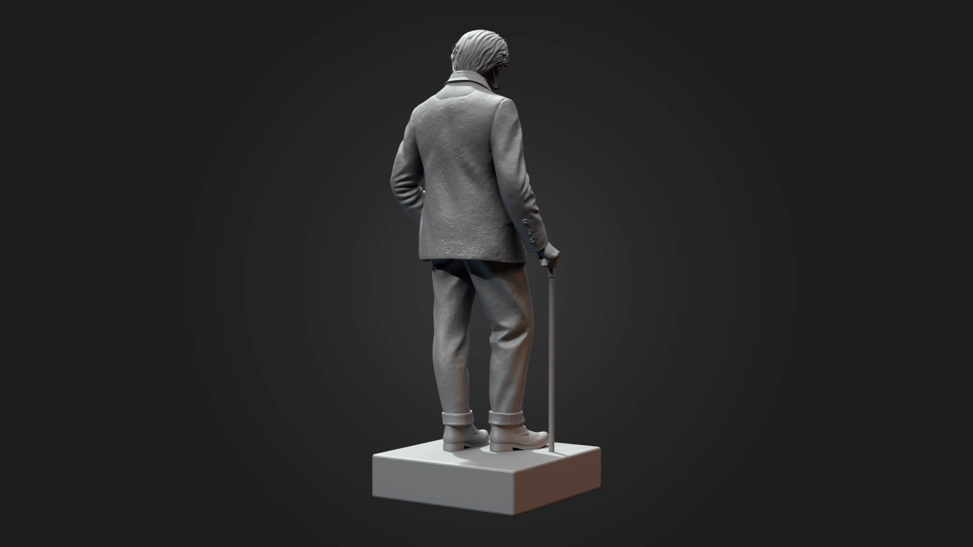 Victorial Man Staue Monument Statue 3D Scan Model 3D Model