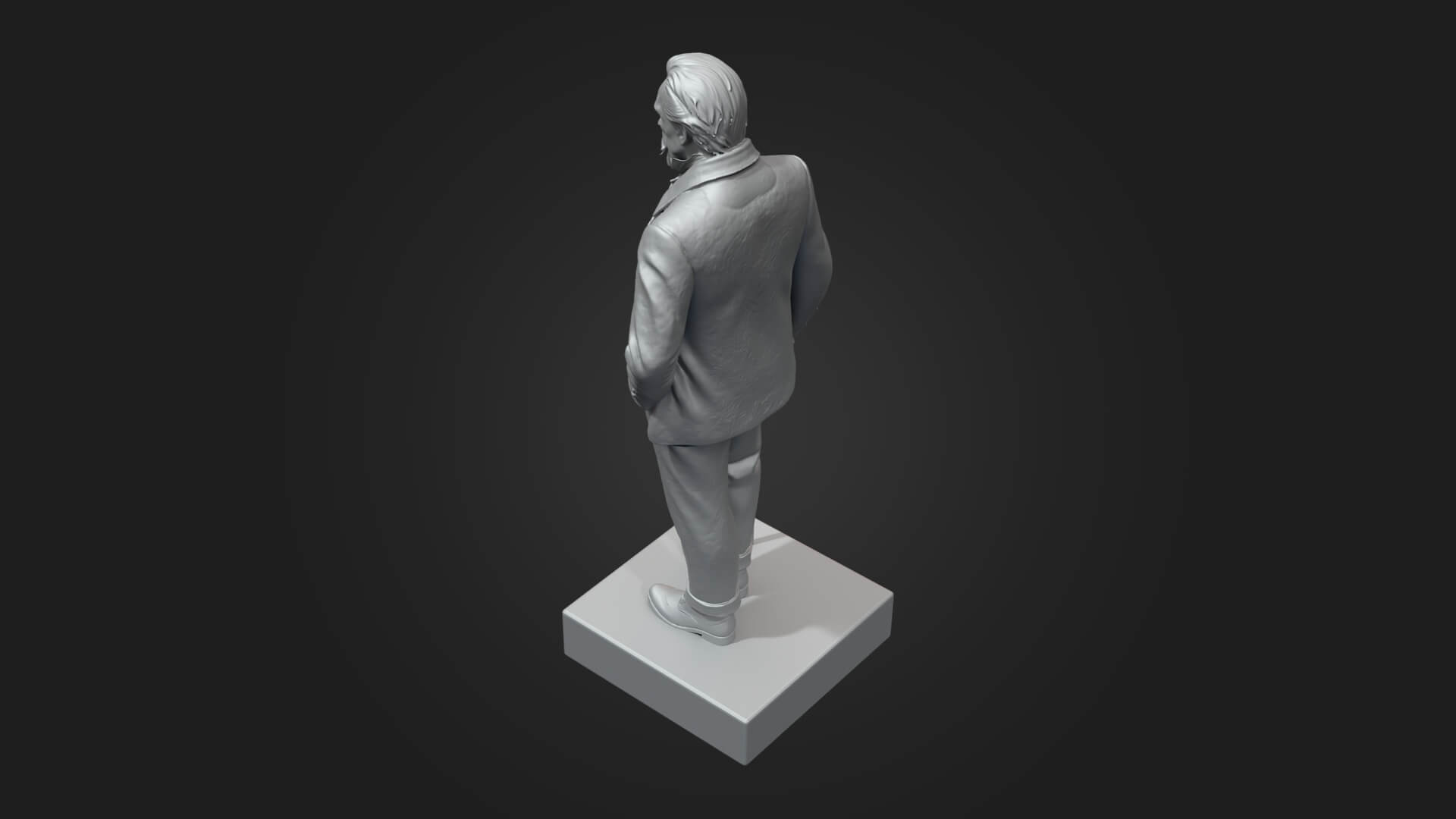 Victorial Man Staue Monument Statue 3D Scan Model 3D Model