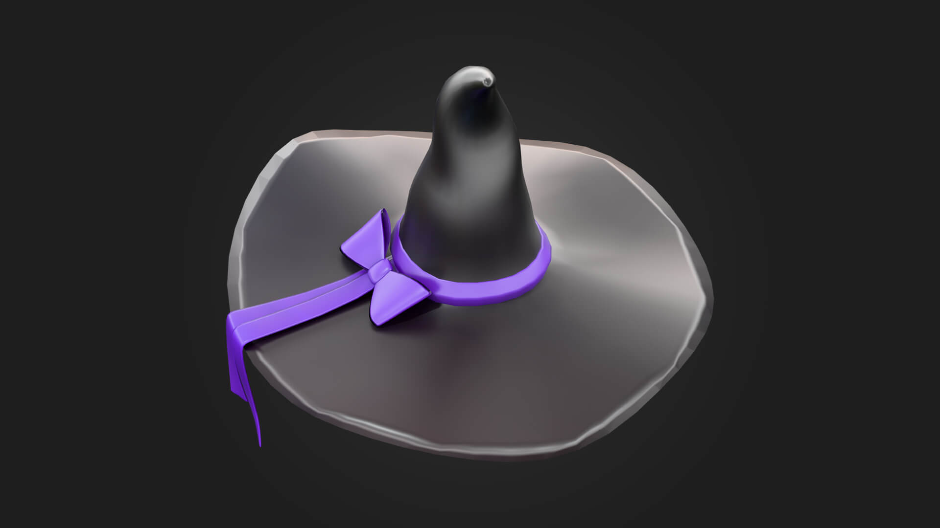 Witch Hat 3D Model - Halloween &amp Horror Game Asset 3D Model