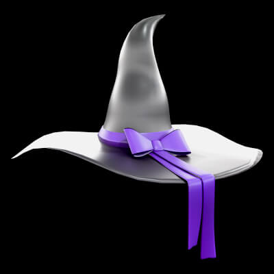 Witch Hat 3D Model - Halloween & Horror Game Asset