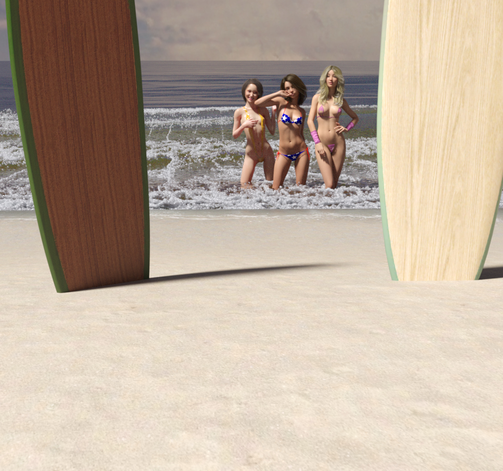 Surfing  surf boards 3D Render, Digital Artwork by doofus