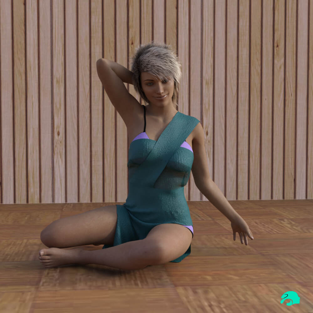 Crossed Lines Dress for Genesis 8 Female Daz Content