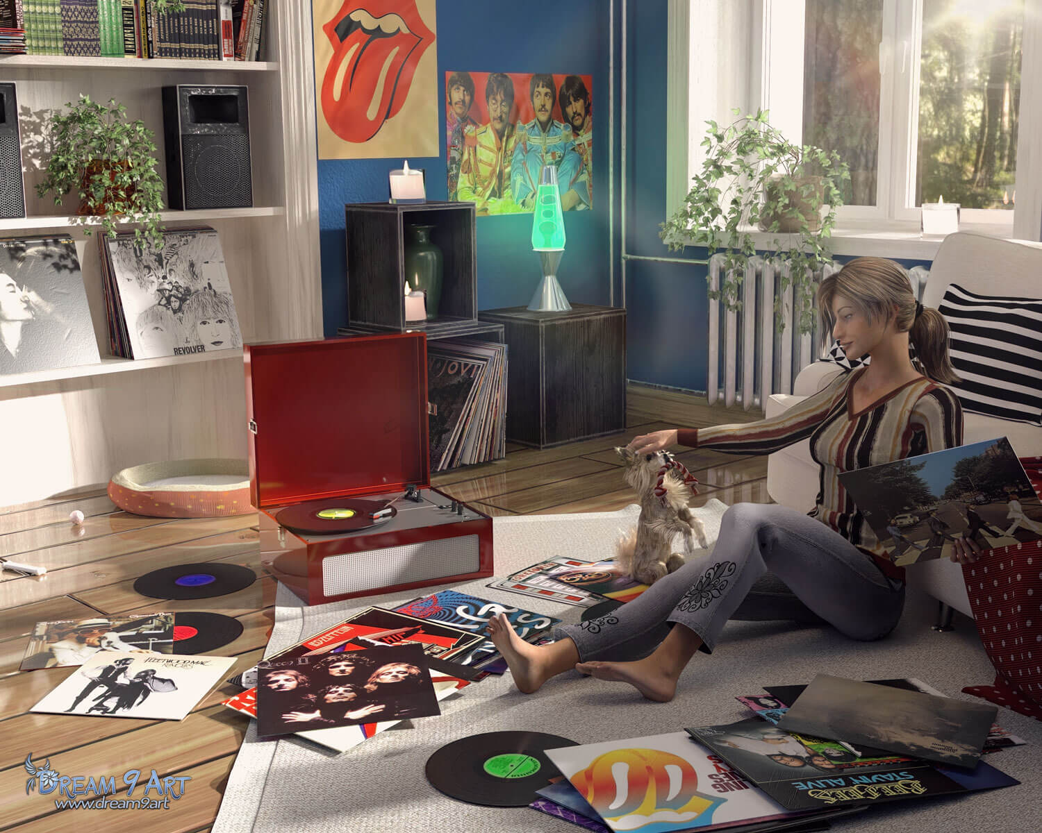 The Beat Goes On 3D Render, Digital Artwork by dream9art