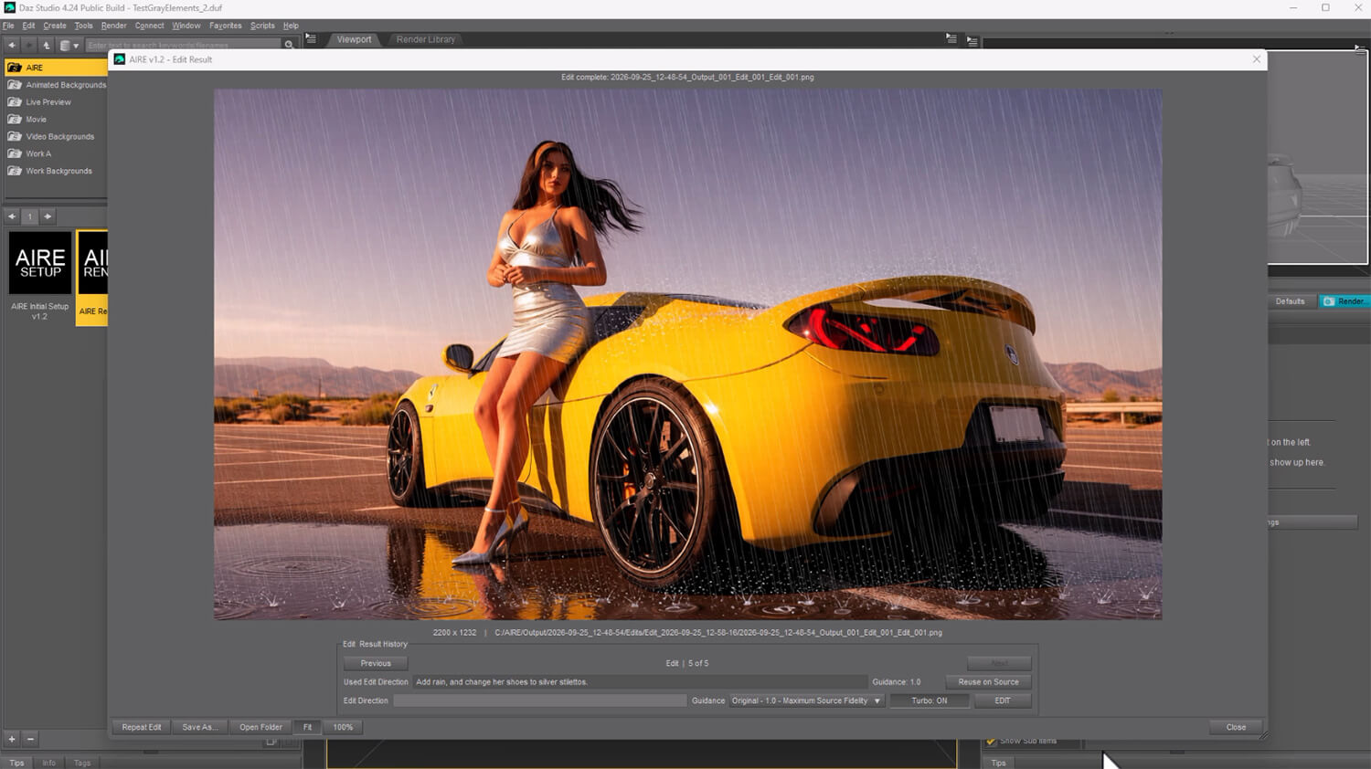 AIRE AIRE Motion Bundle - AI Rendering Animation for DAZ Daz Content