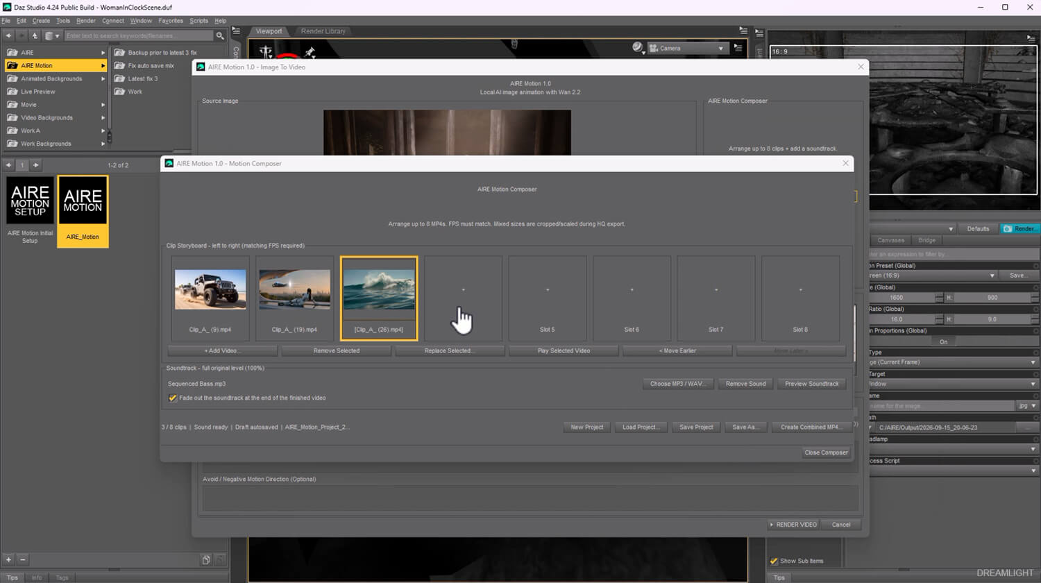 AIRE Motion - AI Animation for DAZ Studio Daz Content
