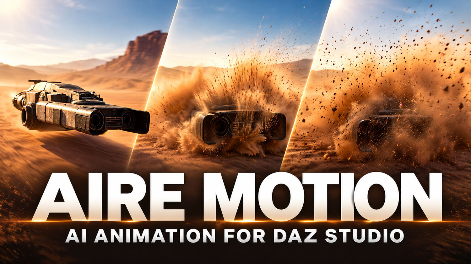 AIRE Motion - AI Animation for DAZ Studio Daz Content